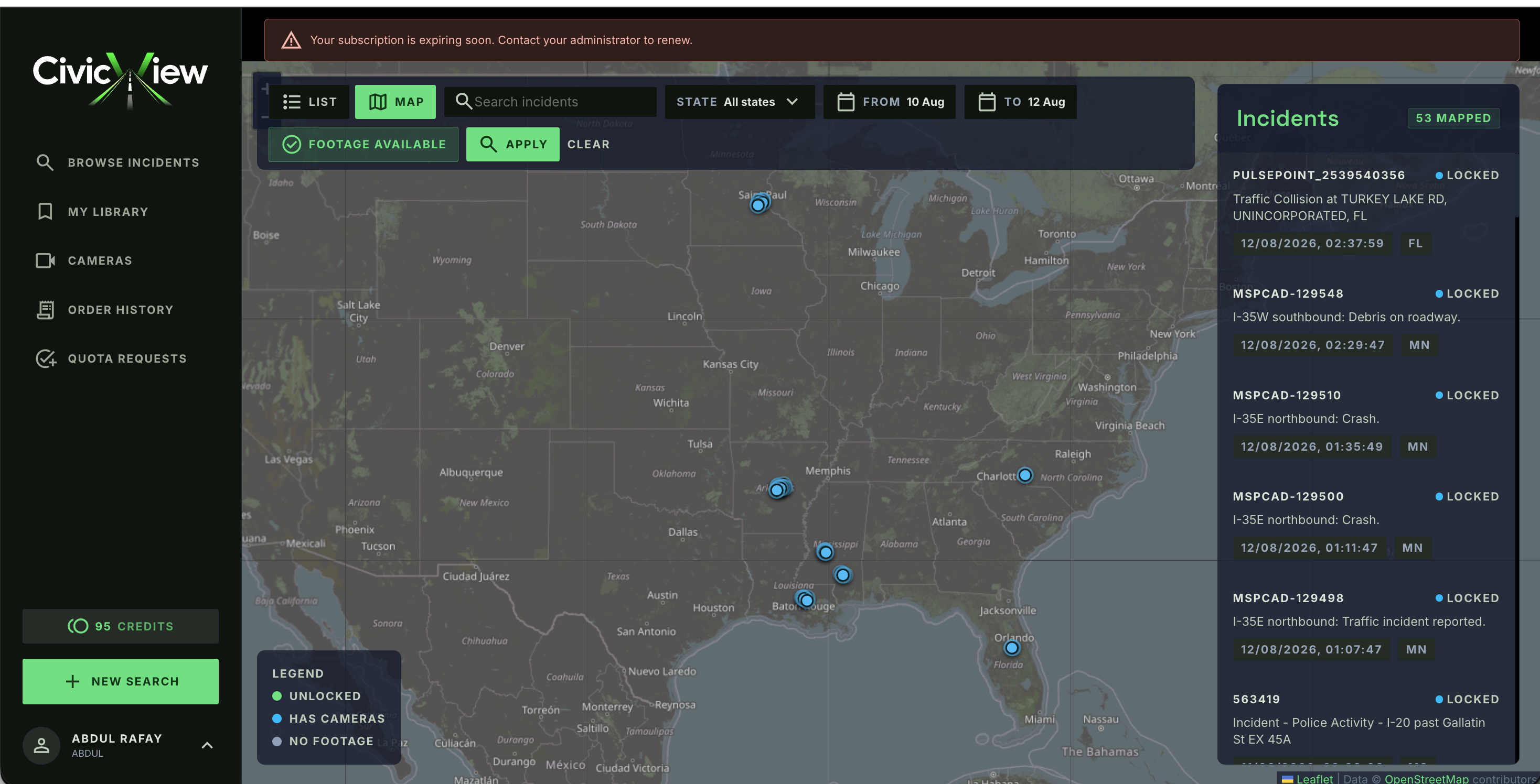 Dynamic Search: key words, context, date, time, location